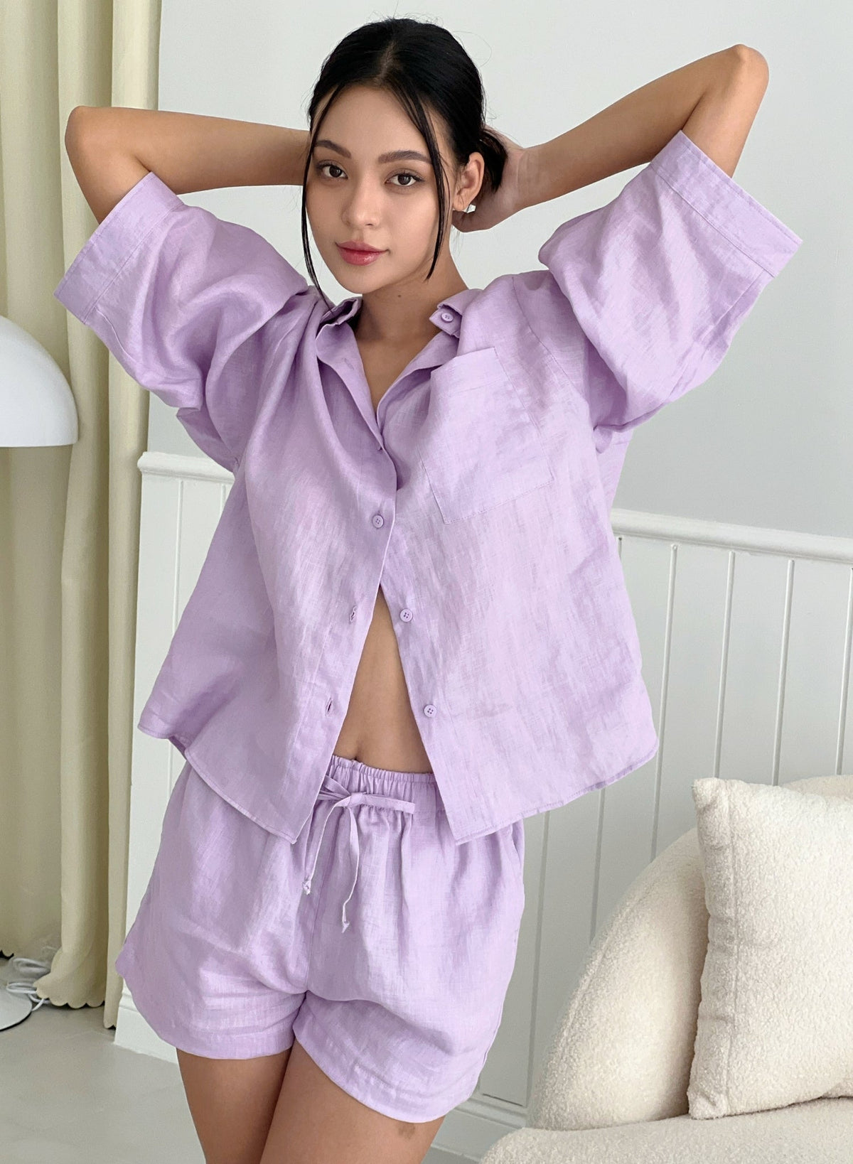 premium linen lounging set 